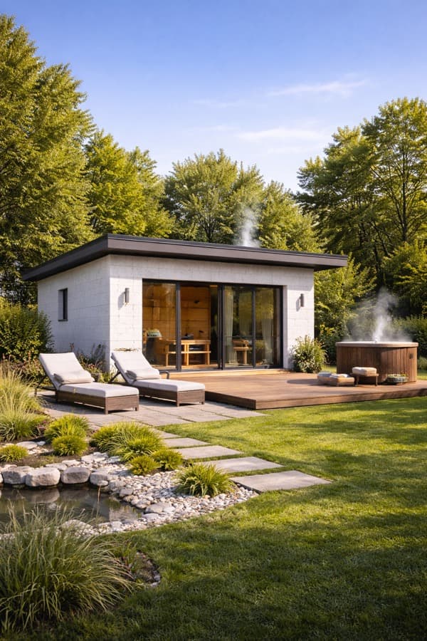 Баня из газобетонных блоков в Курске