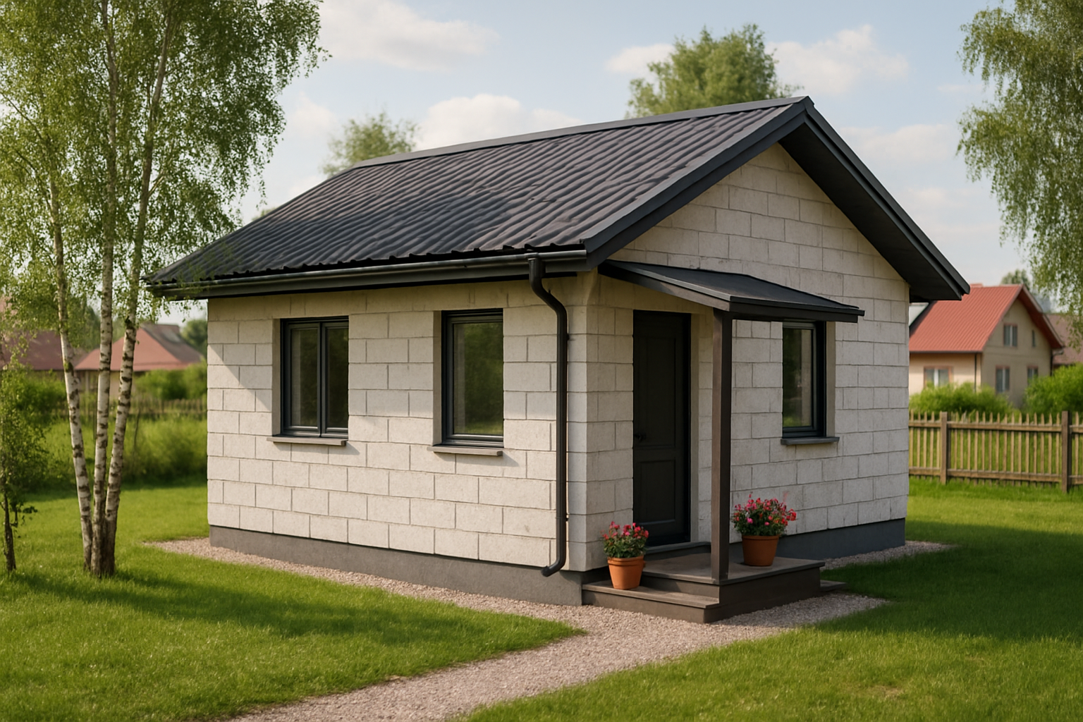 Дом из газобетона 50 м² в Курске — расчёт блоков и стоимость